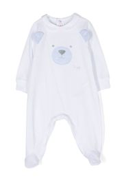 Il Gufo pop-up animal-ear babygrow - Weiß