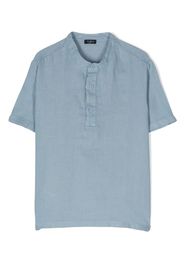 Il Gufo short-sleeve collarless shirt - Blau