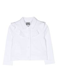 Il Gufo bib collar ruffled jacket - Weiß