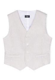 Il Gufo stripe-pattern cotton waistcoat - Nude