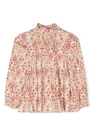 Il Gufo Bluse mit Blumen-Print - Nude