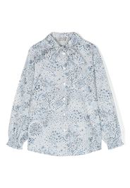 Il Gufo star-print cotton shirt - Blau