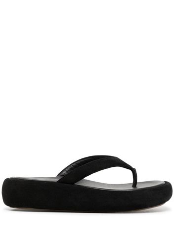 ILIO SMERALDO Geraldine chunky flat sandals - Schwarz