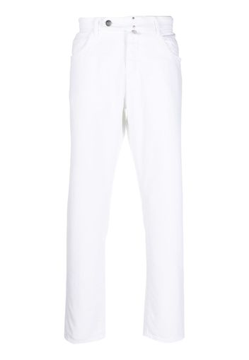 Incotex off-centre button-fastening trousers - Weiß