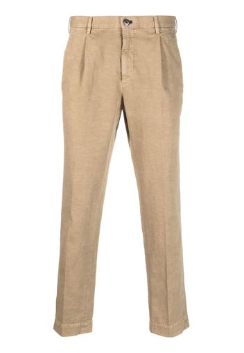 Incotex mid-rise cotton chino trousers - Nude