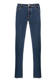 Incotex straight-leg washed-denim trousers - Blau