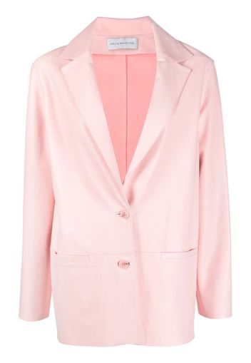 Inès & Maréchal single-breasted lambskin jacket - Rosa