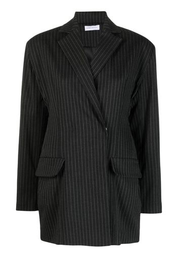 Ioana Ciolacu pinstripe-print wool blazer - Schwarz