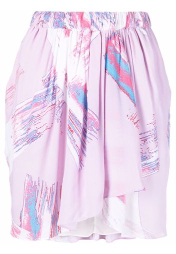 IRO high waisted draped mini skirt - Rosa