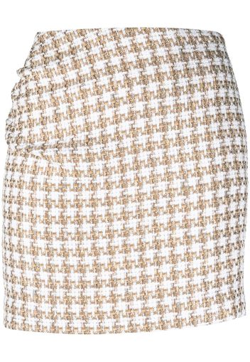 IRO gathered-detail tweed skirt - Nude