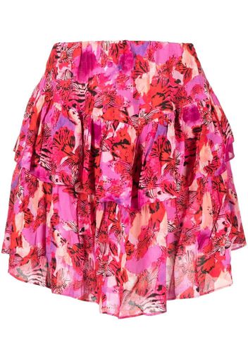 IRO floral-print ruffled skirt - Rosa