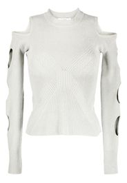 IRO cut-out ribbed blouse - Grau