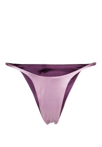 Isa Boulder reversible satin-finish bikini bottoms - Violett