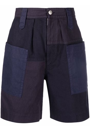 Isabel Marant Étoile patchwork knee-length shorts - Blau