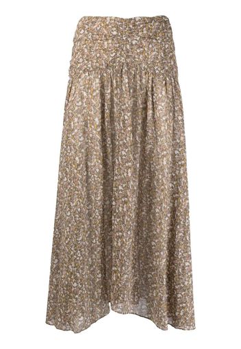 Isabel Marant Étoile embroidered flared midi skirt - Grün