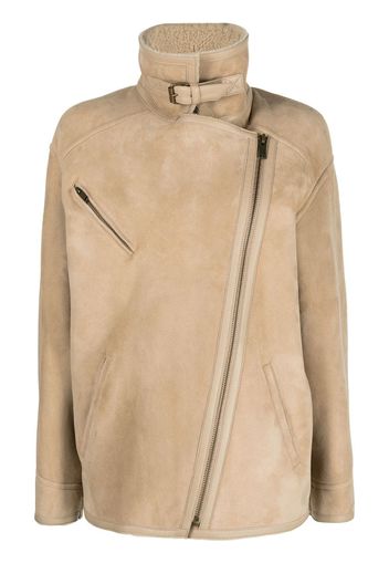 Isabel Marant Étoile Adagio shearling jacket - Nude