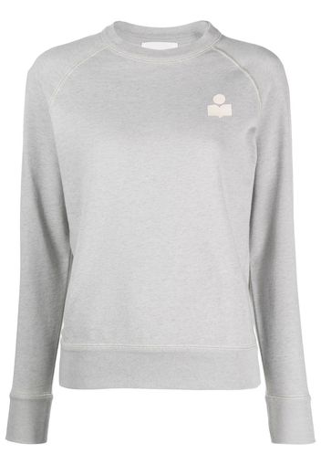 Isabel Marant Étoile embroidered logo crew-neck sweatshirt - Nude