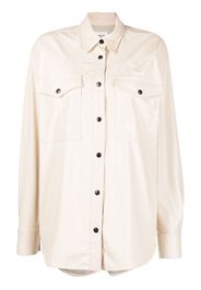 Isabel Marant Étoile coated long-sleeve shirt - Nude