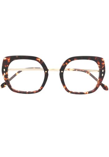 Isabel Marant Eyewear Oversized-Brille in Schildpatt-Optik - Braun
