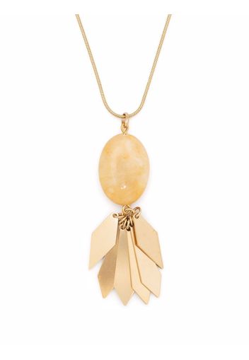 Isabel Marant stone pendant necklace - Gold