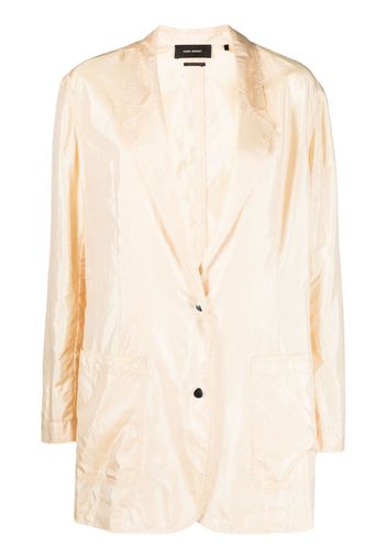 Isabel Marant crinkled metallic blazer - Gelb