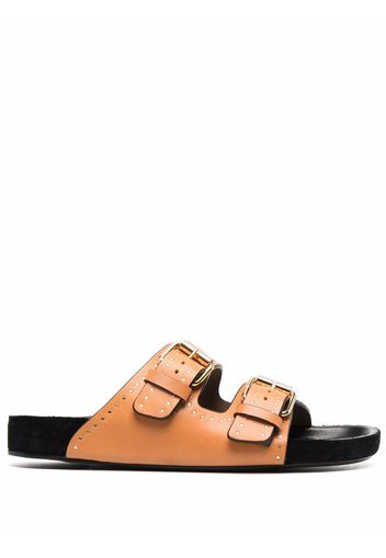 Isabel Marant buckle design slip-on sandals - Braun