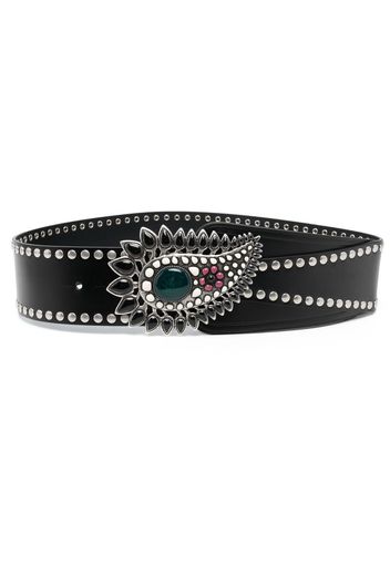 Isabel Marant gem-embellished leather belt - Schwarz