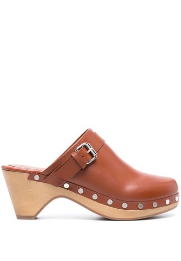 Isabel Marant stud-decorated mid-heel mules - Braun