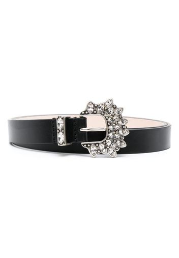 ISABEL MARANT Celenia crystal-embellished belt - Schwarz