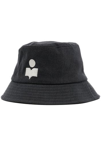 Isabel Marant logo-embroidered denim bucket hat - Schwarz
