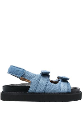 Isabel Marant touch-strap denim slingback sandals - Blau