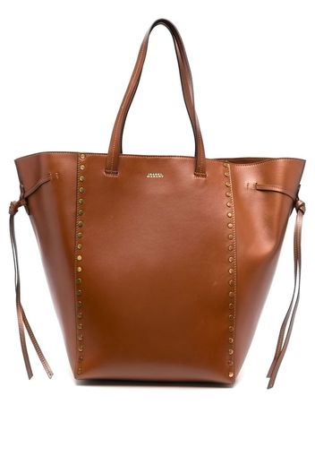 Isabel Marant Oskan studded tote bag - Braun