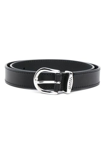 ISABEL MARANT logo-engraved leather belt - Schwarz