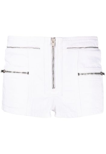 ISABEL MARANT zip-detail cotton shorts - Weiß