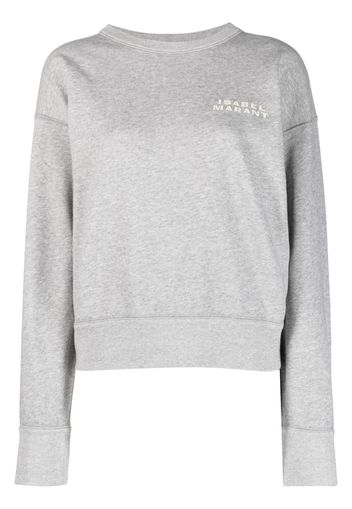 ISABEL MARANT embroidered-logo crew-neck sweatshirt - Grau