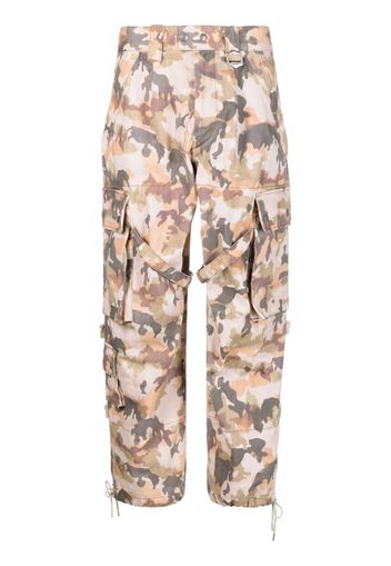 ISABEL MARANT Elore abstract-print trousers - Nude