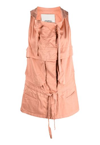 ISABEL MARANT Nadea drawstring-detail vest - Orange