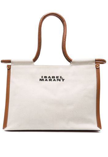 ISABEL MARANT Toledo cotton tote bag - Nude