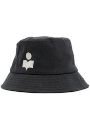 Isabel Marant logo-embroidered denim bucket hat - Schwarz