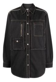 ISABEL MARANT chambray shirt jacket - Schwarz