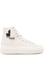 ISABEL MARANT Austen logo-print sneakers - Nude