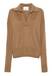 ISABEL MARANT Galix Pullover mit Spreizkragen - Braun