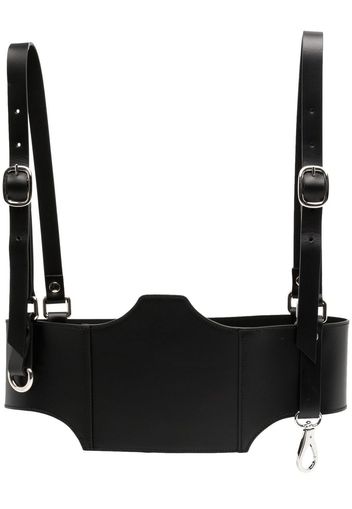 Isabel Sanchis leather harness belt - Schwarz