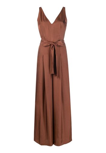 IVY & OAK Jumpsuit mit V-Ausschnitt - Braun