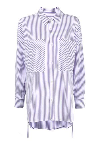 izzue ruched striped shirt - Violett