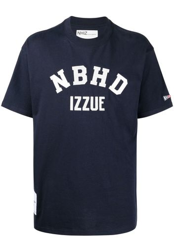 izzue T-Shirt mit Logo-Stickerei - Blau