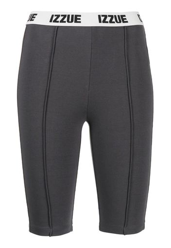 izzue logo-waistband leggings - Grau