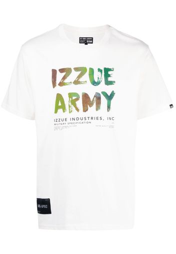 izzue logo-print cotton T-shirt - Weiß