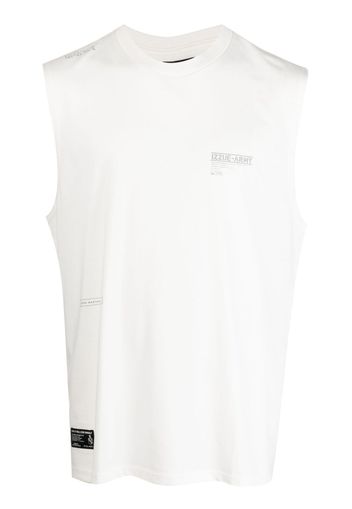 izzue logo-print cotton tank - Weiß