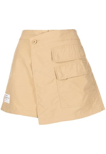 izzue flap-pockets wrap skorts - Braun